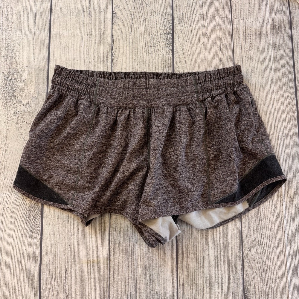 Lululemon Hotty Hot Shorts II Size 8 Lined For Jogging Running Activewear Gray